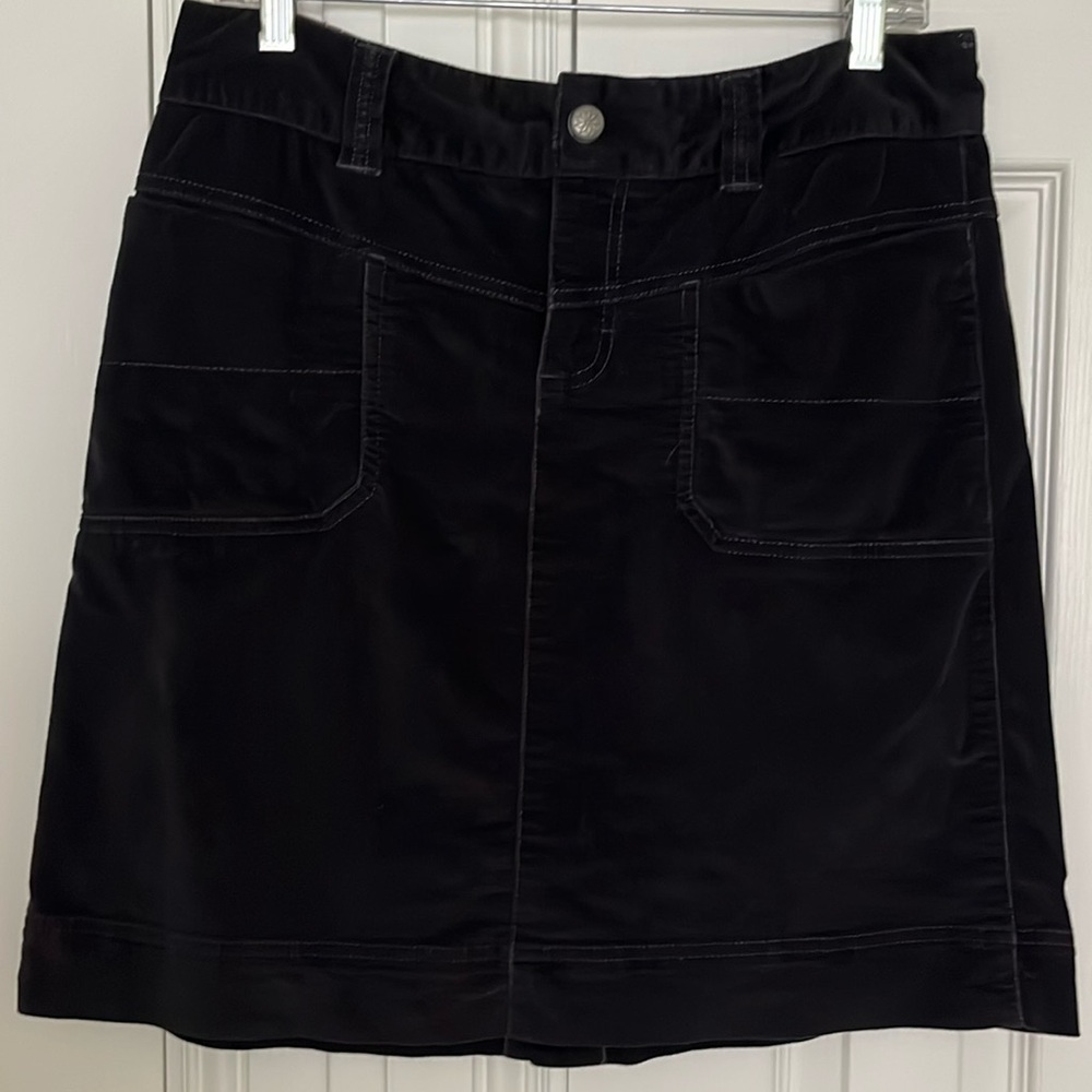 Athleta crushed velvet mini skirt